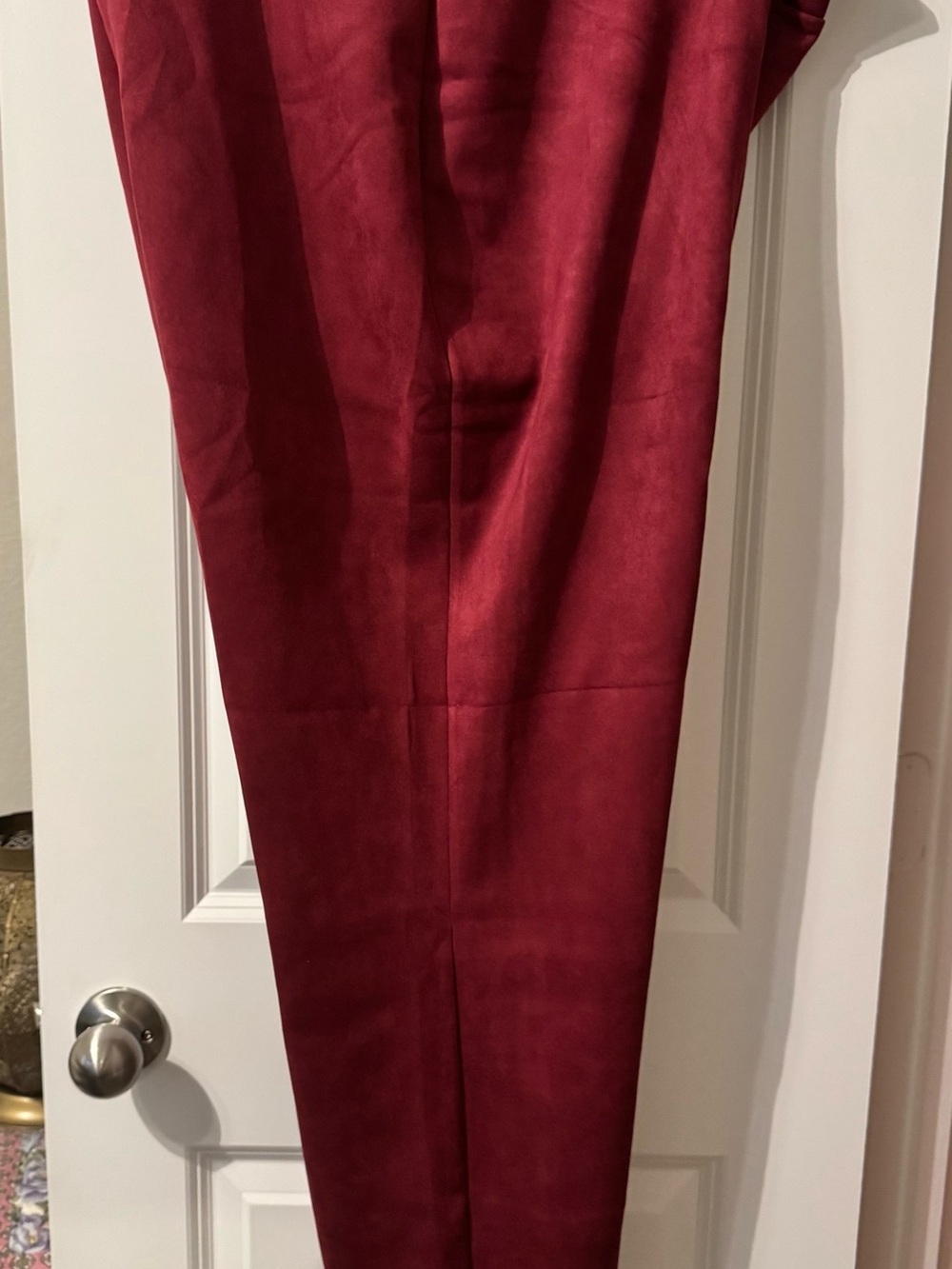 Women’s Suede feel Wine Dress Casual Pants